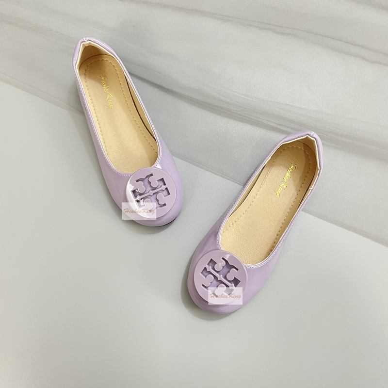 Girls Purple Leather Shoes Spring Summer and Autumn New Little Girls Princess Shoes Casual Dance Shoes Stylish Soft Sole Children's Single Shoes