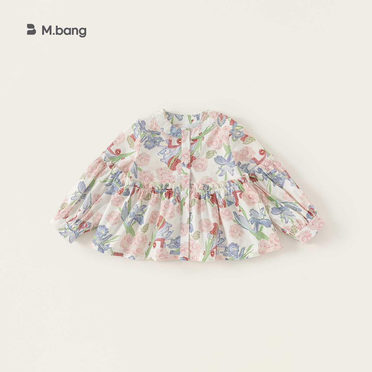 Yoobao ropa infantil primavera camisa de flores de niña 2025 nuevo estilo de ropa de manga larga para niños camisa de muñeca de bebé