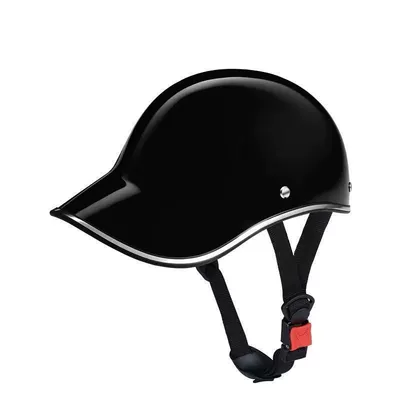 Motosiklet dəbilqələri summer safety helmet, lightweight and breathable - one-size-fits-all-58cm-inclusive-62cm-exclusive-glossy-black