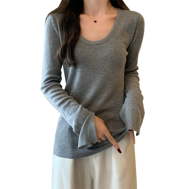 Knitted long-sleeve, slim fit