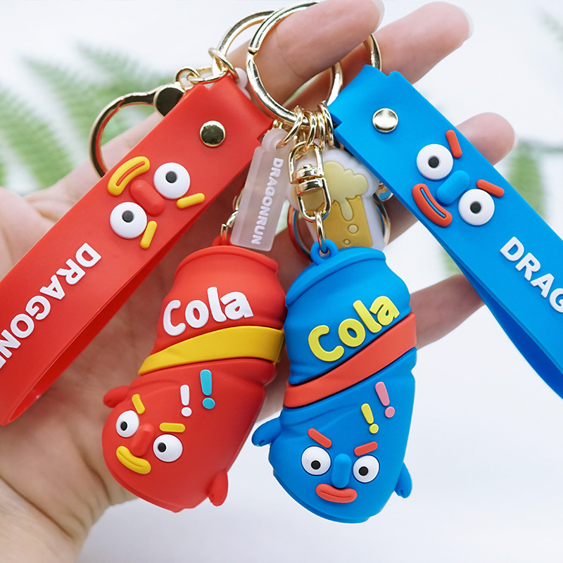 正版授权创意摇摇乐钥匙扣挂件 卡通汽车个性钥匙挂件书包挂饰