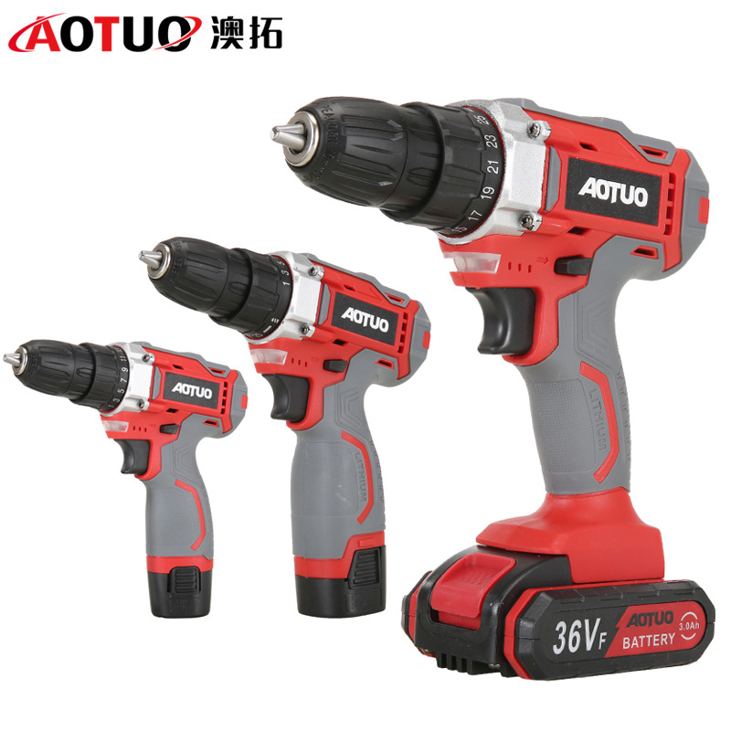 新款多功能大功率打孔器 LED灯锂电钻 电动螺丝刀 充电手电钻批发