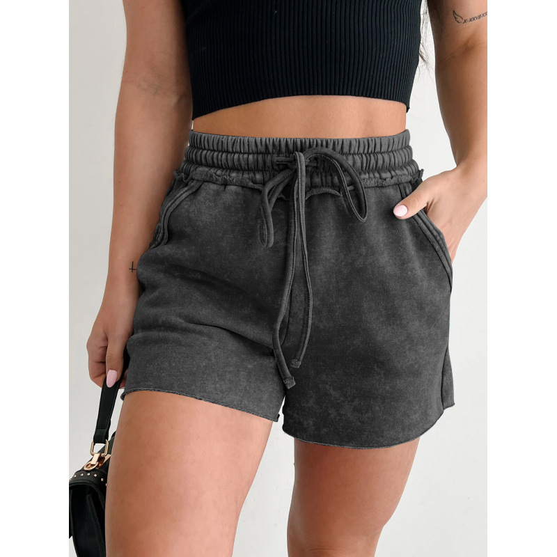 Aliexpress Hot-Selling Stylish Casual Versatile Sports Shorts with Elastic Waistband and Washed Straight-Leg Design Aliexpress Hot-Selling Stylish Casual Versatile Sports Shorts with Elastic Waistband and Washed Straight-Leg Design