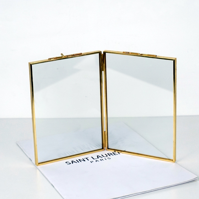 Nordic Vintage Brass Glass Photo Frame Art Photo Frame Plant Specs Clip Feather Photo Double-Sided Display Stand Nordic Vintage Brass Glass Photo Frame Art Photo Frame Plant Specs Clip Feather Photo Double-Sided Display Stand