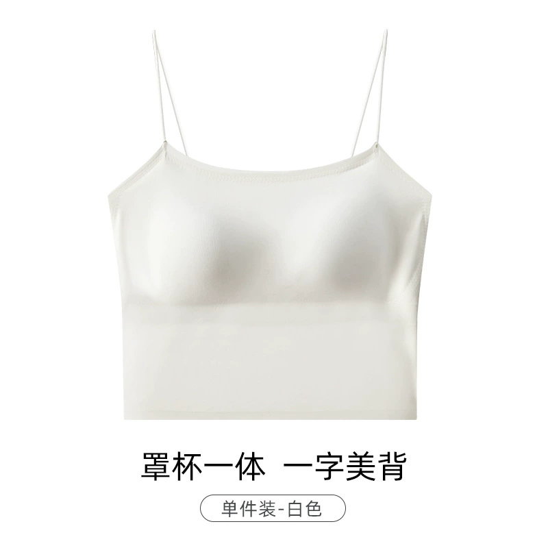 Push-up Bra Top with Built-in Cups, Tube Top with Spaghetti Straps, Sizes M–XL