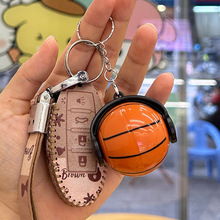 跨境热卖钥匙扣挂件篮球足球指尖陀螺旋转包包挂饰小礼品礼物批发