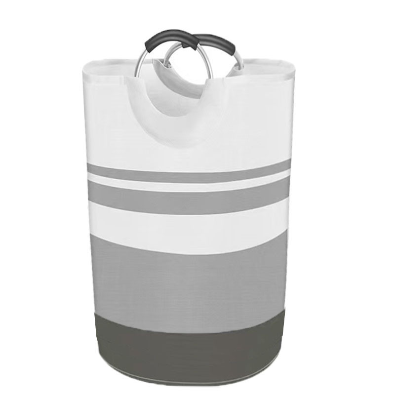 Aluminum handle - gray and white stripes