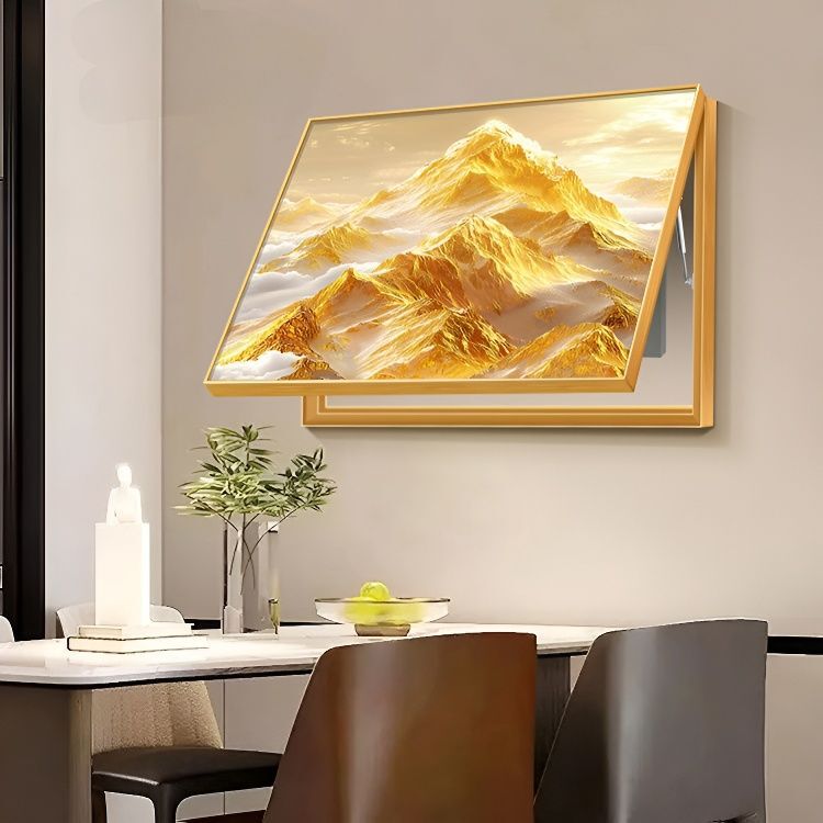 Sunlight on Golden Mountain Light Luxury Electric Meter Box Decorative Painting, Electrical Box and Circuit Breaker Covering Hanging Painting, Simple Modern Wall Art, No Drilling Required Sunlight on Golden Mountain Light Luxury Electric Meter Box Decorative Painting, Electrical Box and Circuit Breaker Covering Hanging Painting, Simple Modern Wall Art, No Drilling Required