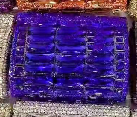 Túi clutch nữ đính đá rhinestone dạ hội cầm tay — Màu Sâm panh, Đế Vàng Kim Cương, Nền vàng kim cương trắng, Vàng kim AB chi tiết 20