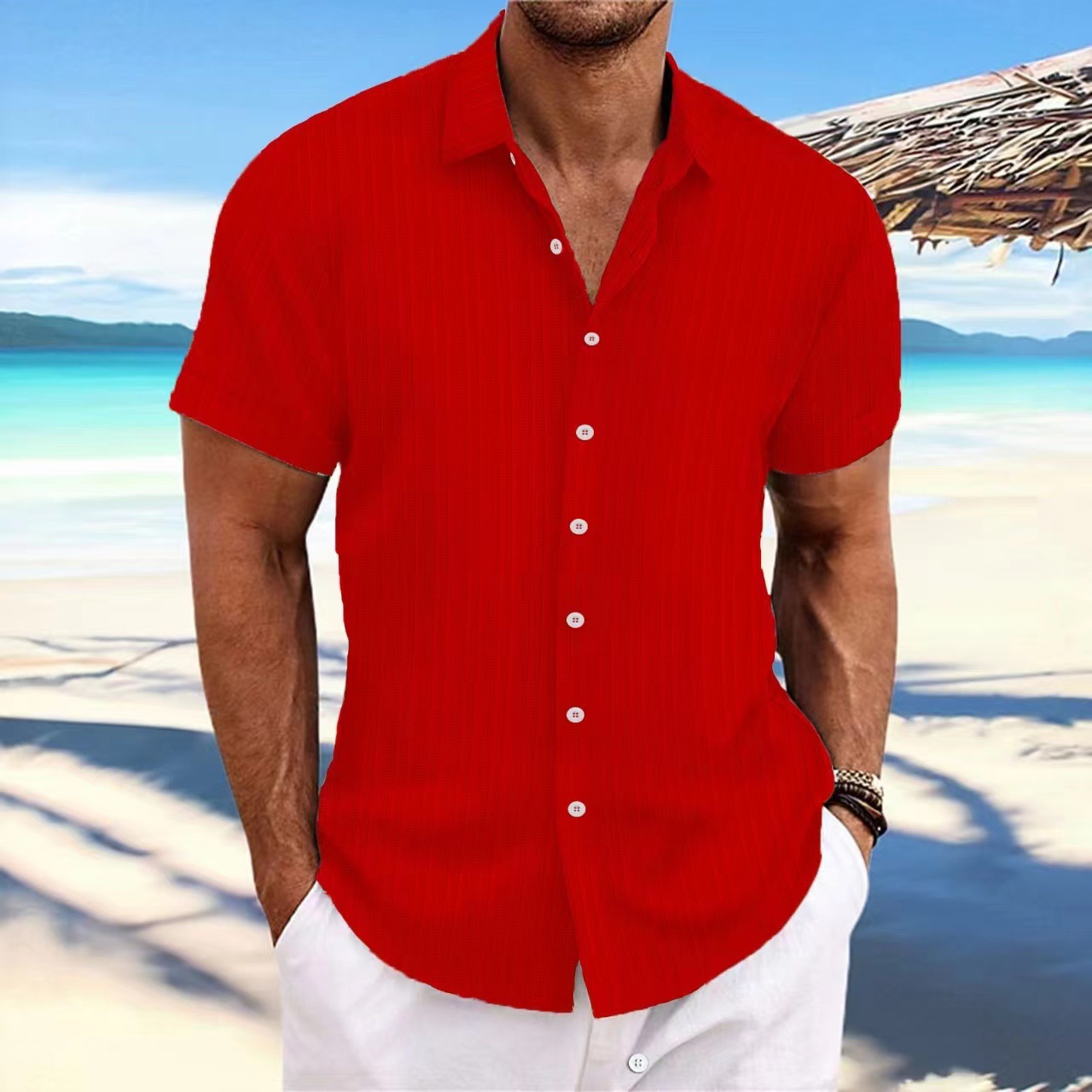 169g Weight Short Sleeve Sleeve Length Regular Sleeve Sleeve Type Cotton Blend, Cotton and Linen Fabric Type Regular Top Length Blouse Tops Type Casual, Street Occasion Turndown Neckline Loose Fit Type Solid Color Pattern Summer Season Men's Gender Simple Style, Classic Style Style Wholesale Men's Cotton Blend Cotton And Linen Simple Style Classic Style Solid Color Short Sleeve Men's Shirts 8