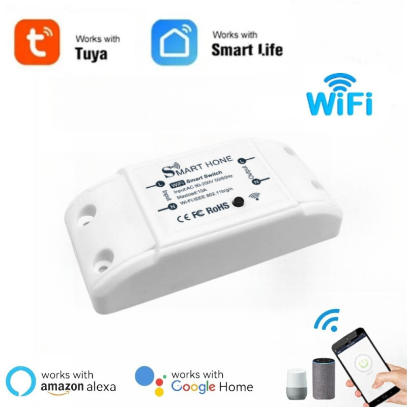 MINIスマートスイッチモジュールDIYリレースイッチ16a 100-240vはtuya易微連APPと接続できます。|undefined