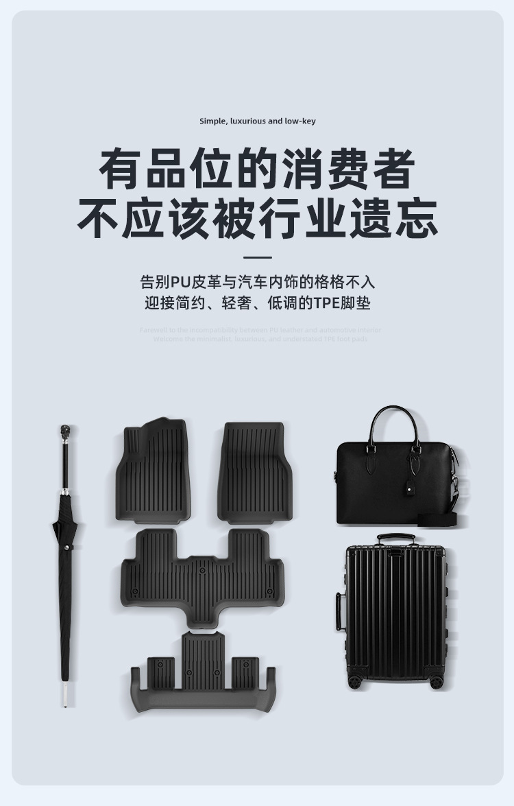 Suitable for 25 Tesla Model Yl Car Floor Mats, Stain-Resistant and Waterproof Special Car Floor Mats, Tpe Floor Mats