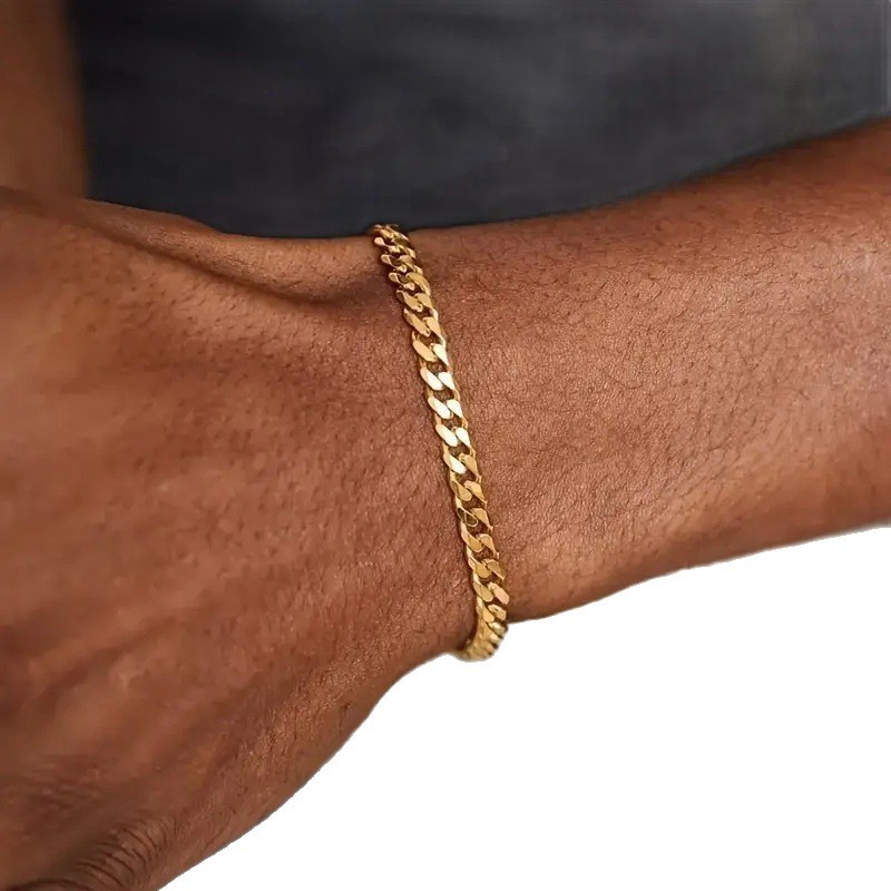 Cross-Border European American New Style Braided Chain Double-Layer For Men And Women Gold Silver Bracelet Elegant_voghion.com