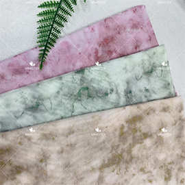 晕染扎染风格数码印花网纱面料  40D涤安弹力印花防晒网面料纱裙