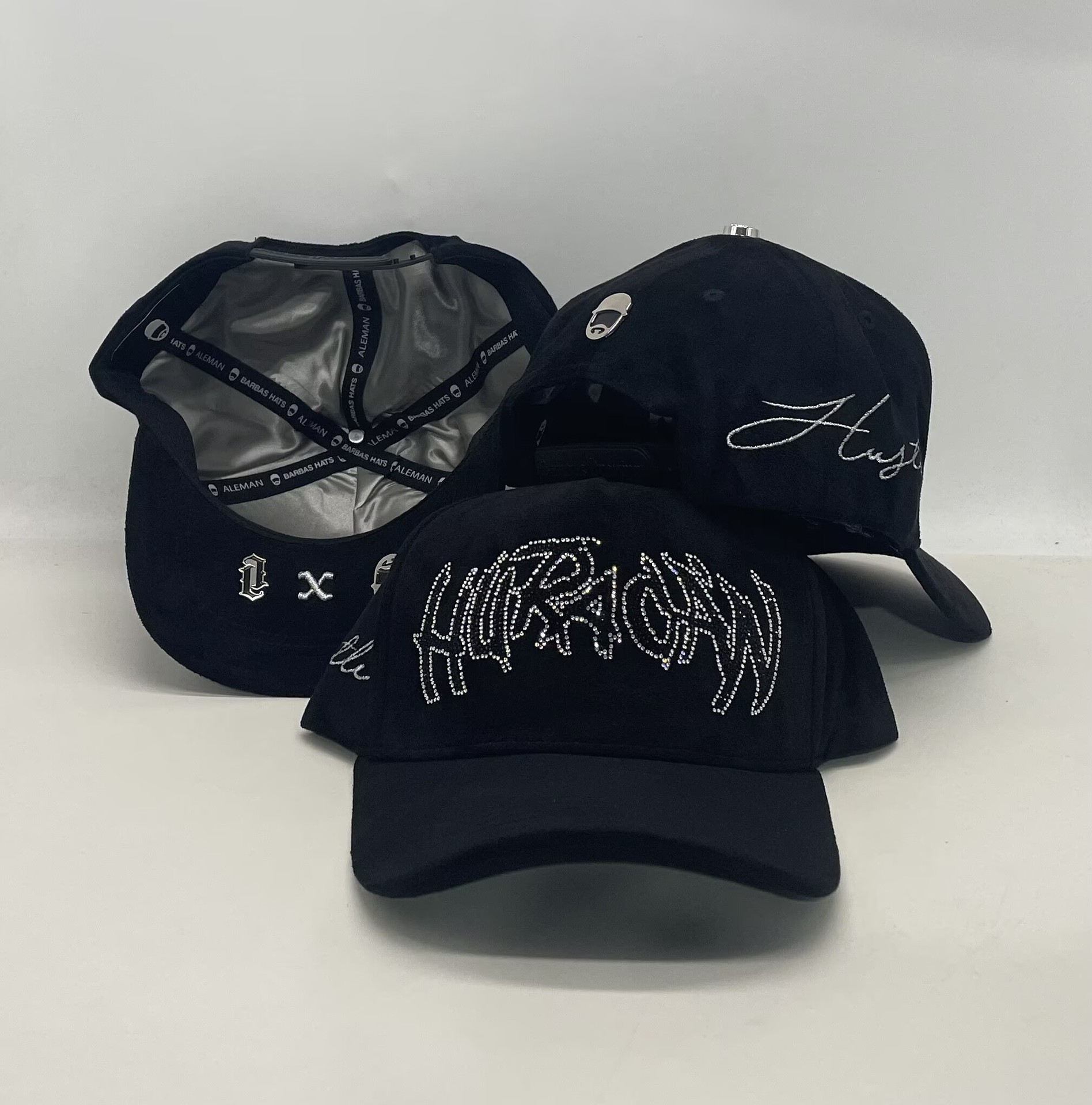 Nuevo Meike Duo Dandy bordado ajustable gorra de boca de pato borde curvo gorra de béisbol con diamantes barba tío