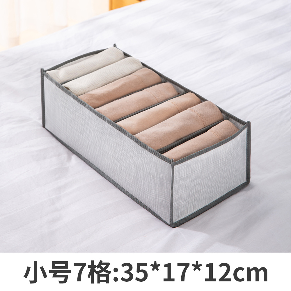 Organizador de almacenamiento pantalones caja de almacenamiento armario cajón suéter compartimiento bolsa de almacenamiento hogar plegable