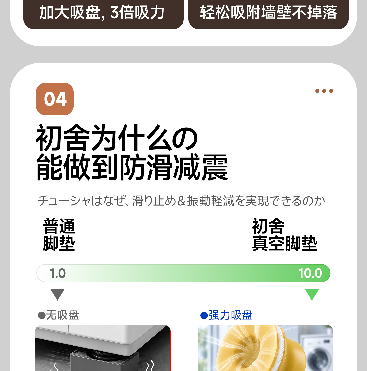 防移位多巴胺马卡龙洗衣机脚垫 滚筒波轮通用减震防滑垫防潮垫高