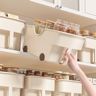 25 Years New Storage Box Pp with Handle Pulley Kitchen Wall Cabinet Toy Seasoning Cabinet Storage Storage Box