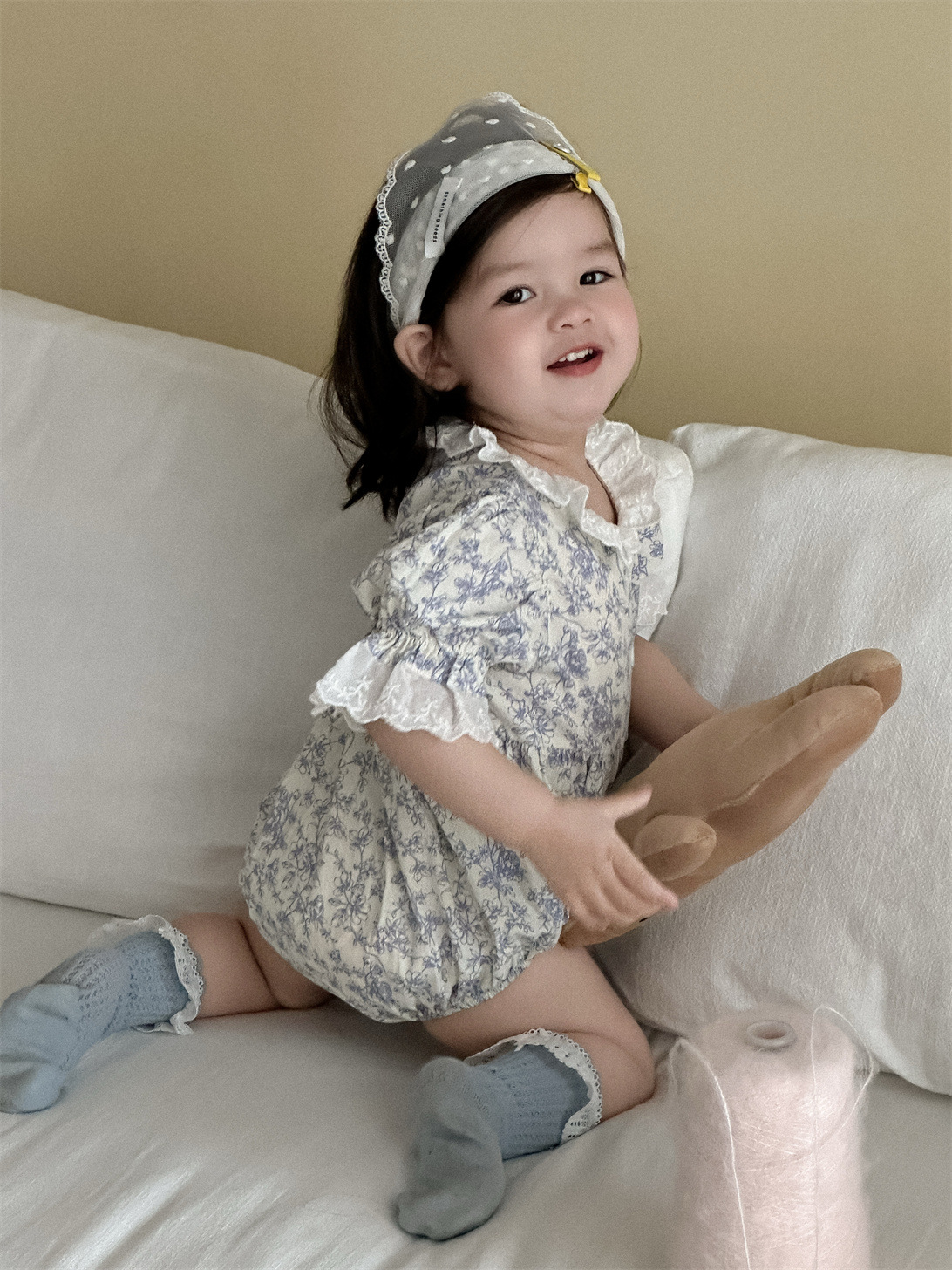 Ropa de verano con bolso floral de encaje para bebés, ropa fina para niños coreanos 2025, ropa de verano para bebés, mameleros para niñas image 4