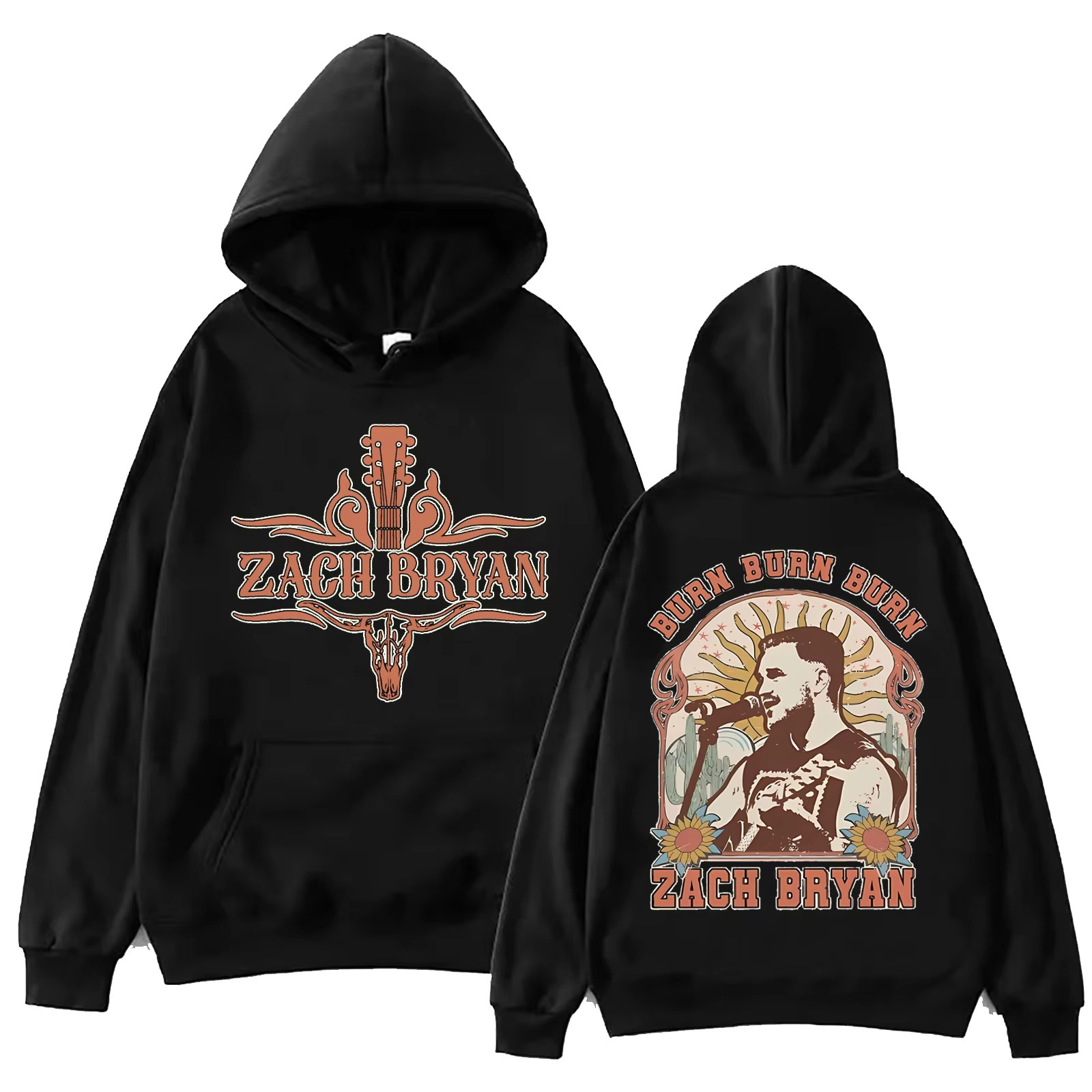2024 Zach Bryan Hoodie Tops Long Sleeve Sweatshirt Music Fan