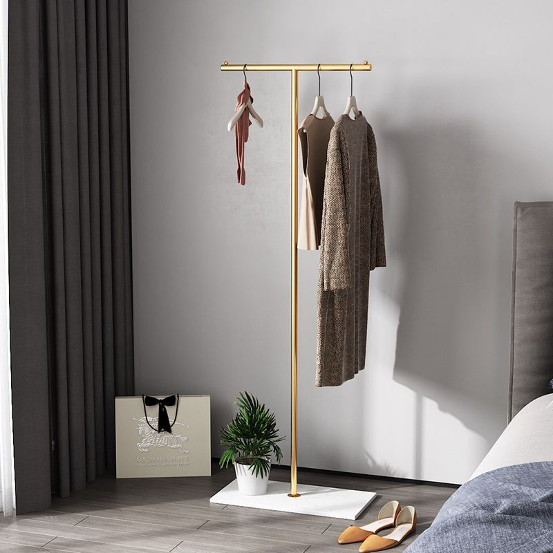 Light Luxury Coat Rack, Clothes Drying Rack, Floor-Standing Bedroom Marble Clothes Rack, Simple Living Room Home Storage, Simple