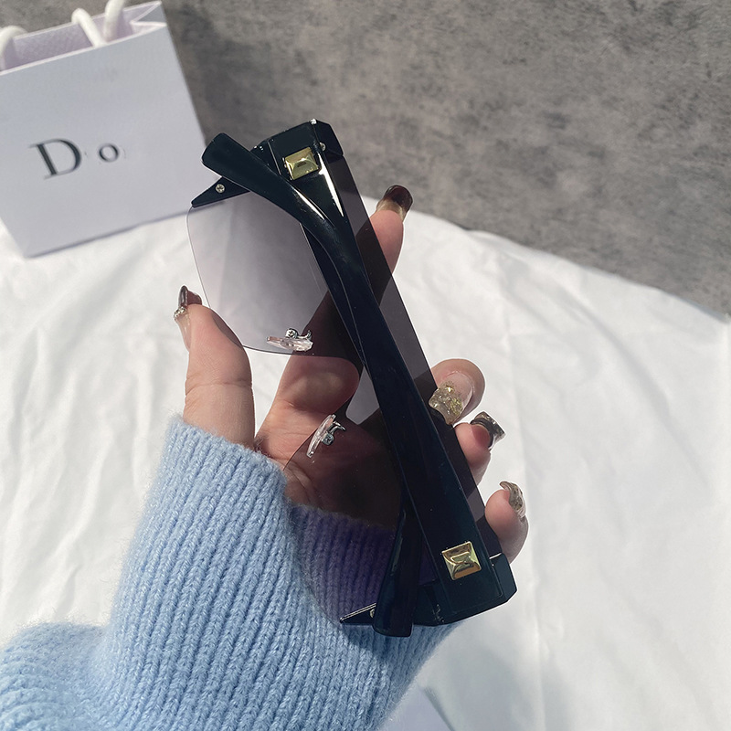 Gafas de Sol de marco de gran tamaño gafas de sol de una pieza europeas y americanas gafas de sol integradas gafas de moda gafas de visión gran angular