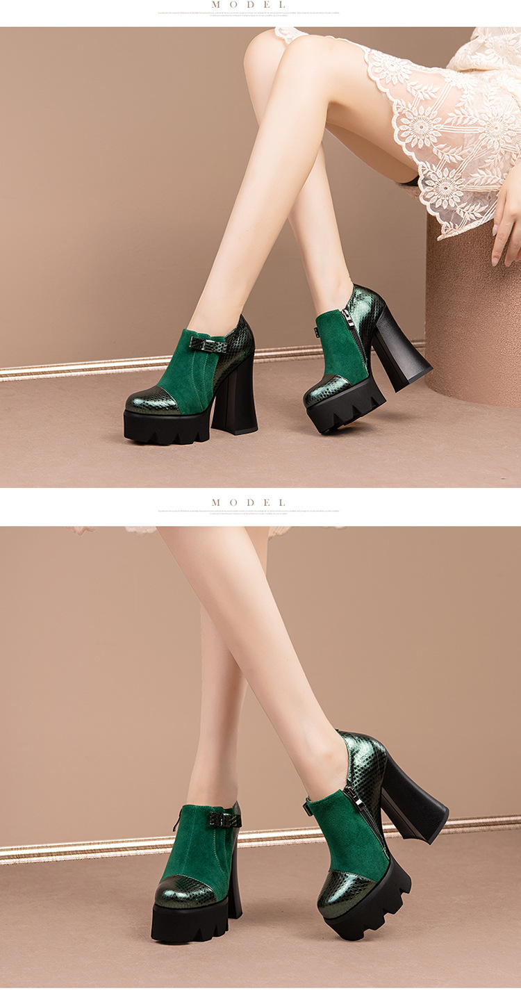 E1740 2120K GIÀY CAO GÓT NỮ CHETDI MŨI NHỌN GÓT VUÔNG MÙA XUÂN THU ĐÔNG GIÀY DÉP NỮ G05 SẢN PHẨM MỚI