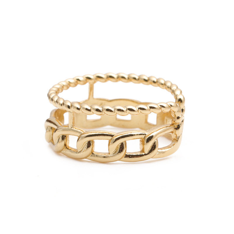 Retro Fashion Chain Twist Ring display picture 2