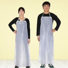 Transparent PVC waterproof apron work labor protective waistband food aquatic home cooking apron waterproof wholesale