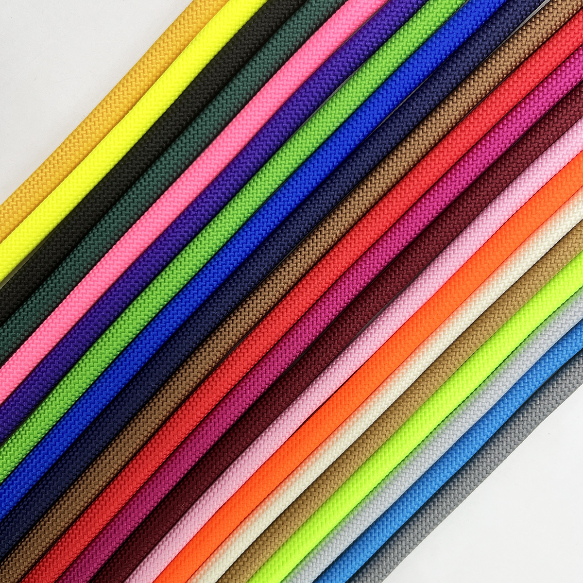 6 / 8 / 10mm poliéster grueso de color sólido grueso núcleo de cuerda de tracción de mascotas de color cámara de teléfono móvil de cinturón