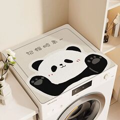 かわいい漫画スタイルの珪藻泥ローラー洗濯機トップパッド滑り止めカバーパッド耐摩耗性滑り止めベッドサイドテーブルパッドダストカバー