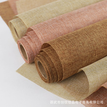 韩式彩色亚麻卷复古花艺diy材料亚麻布鲜花包装纸花店用资材批发