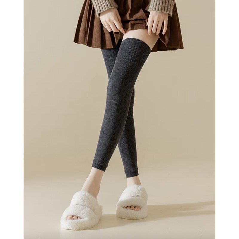 Men's and women's leg sets over-the-knee socks cotton socks cotton yarn long tube spring and autumn long plus size knee pads autumn and winter high tube socks
