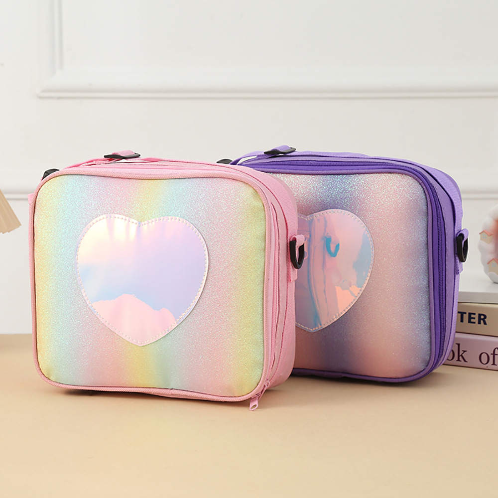 Love Laser Lunch Bag Large Capacity Children's picnic bag Student Lunch Box Storage Bag Lunch Bag