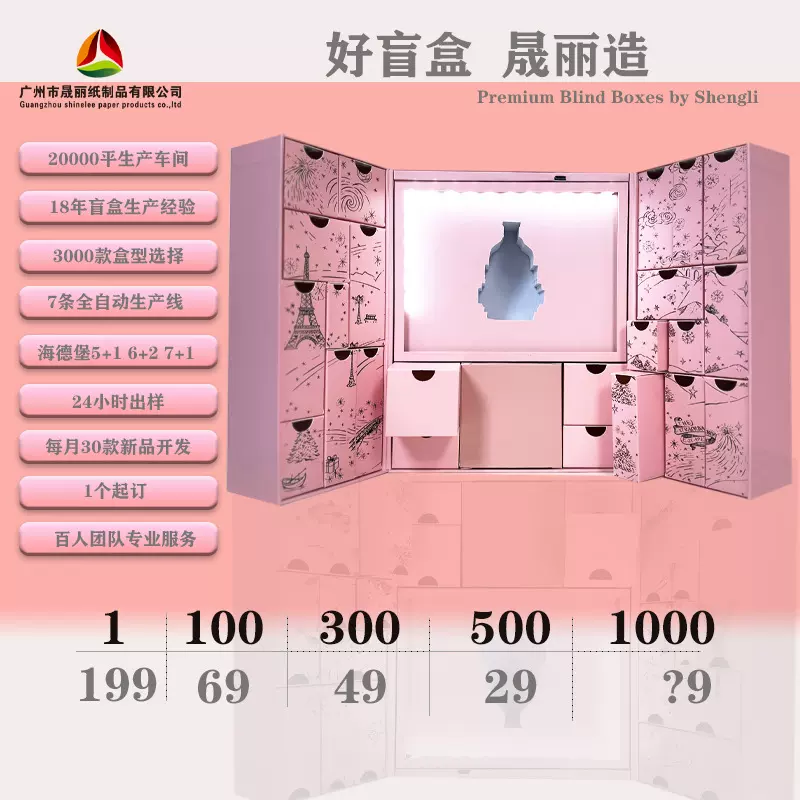 2026新品化妆品日历盲盒亚马逊小红书抖音爆品推荐精装创意礼品盒