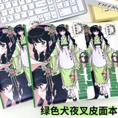 新しい犬夜叉ぬりえページ A5 レザーノート日記漫画アニメかわいいノートブック水平線ノートブック