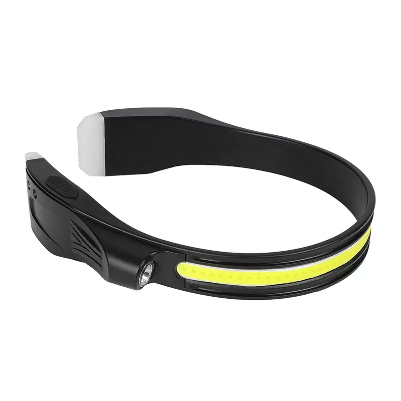 新款挥手感应头灯 COB高亮户外夜钓头灯USB充电夜跑挂脖式头灯