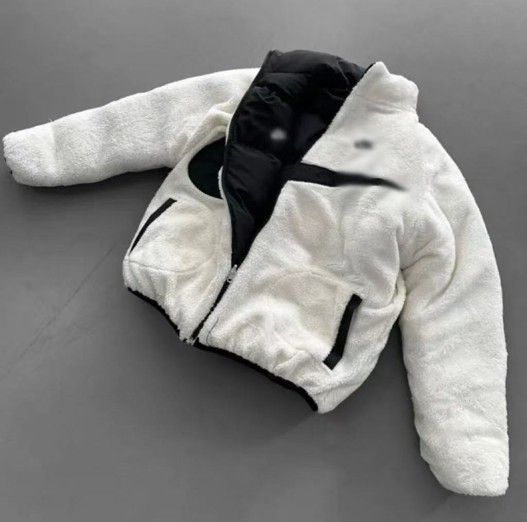 2025亚马逊欧美秋冬保暖大勾子时尚双层男士运动半高领开衫棉服