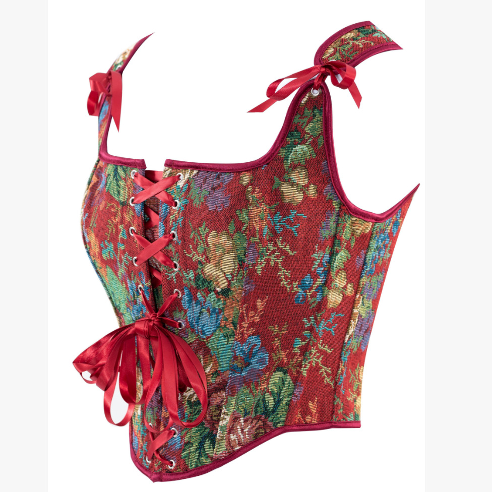 Nuevo peonía rojo plegado vestir cinturón chaleco correa corte corsé de hueso de pescado damas cinturón fuera del suministro transfronterizo lotes