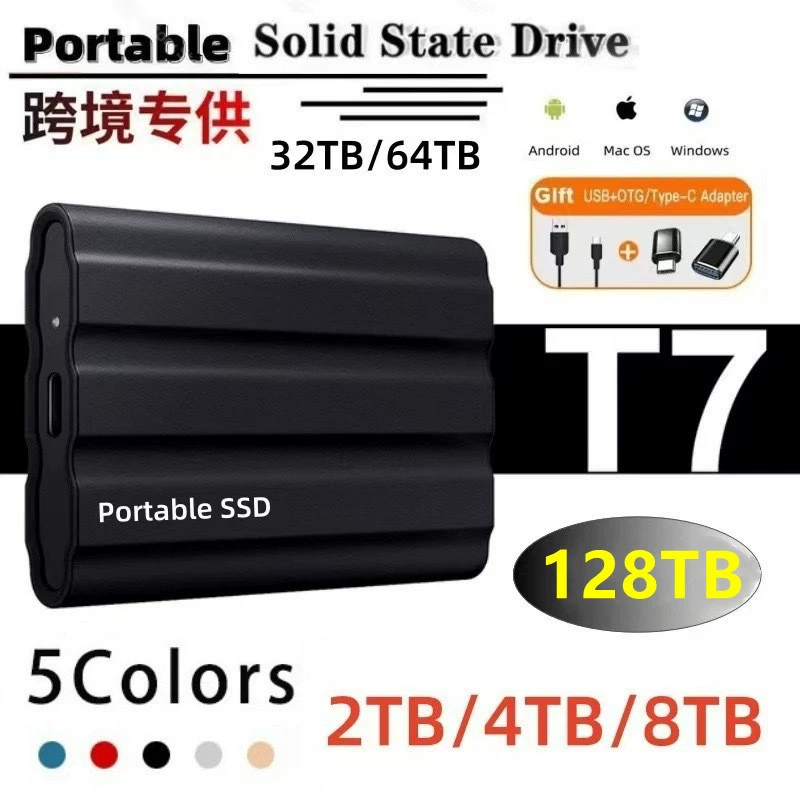 Трансграничная внешняя торговля, расширение и обновление SSD, мобильные твердотельные накопители, новые модели, 64 ТБ, 8 ТБ, 4 ТБ, высокоскоростная передача данных