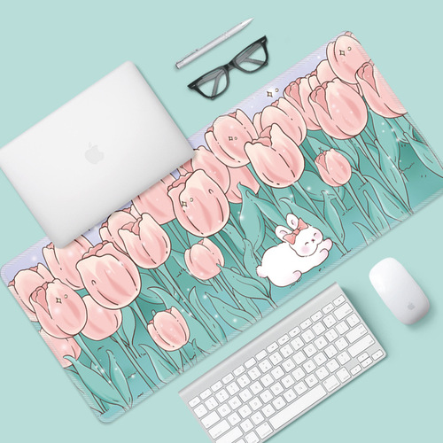 Original flower mouse pad oversized cute cartoon ins laptop keyboard pad office study desk pad for women