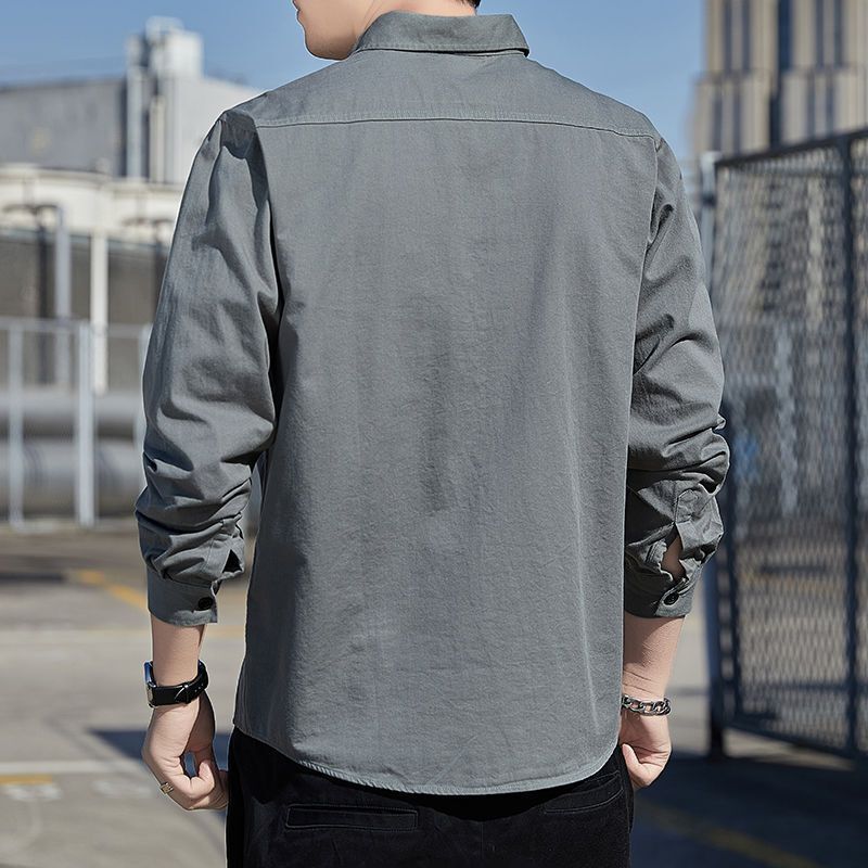 Men's Clothing, Men's Shirts, No-Iron Shirts, Casual Style 10 Work Jackets, Spring and Autumn Loose Shirts, Men's Long-Sleeved Shirts, European and American Style