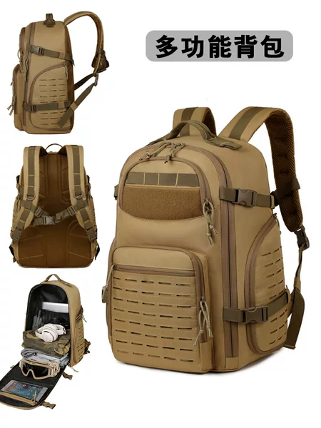 Large-capacity multi-layer hiking backpack for outdoor travel, trekking, camping, training, team building, and cross-border use