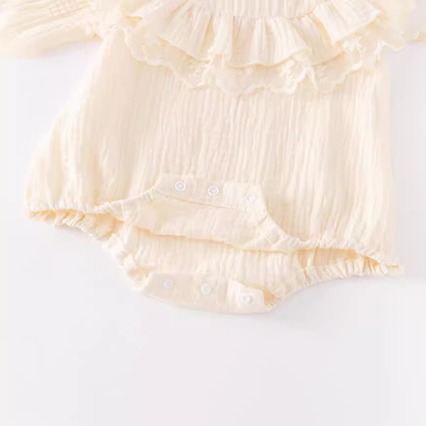 Bebé mameluco primavera y otoño niña ropa de algodón cien días Luna Llena princesa mameluco recién nacido bolsa pedo mono