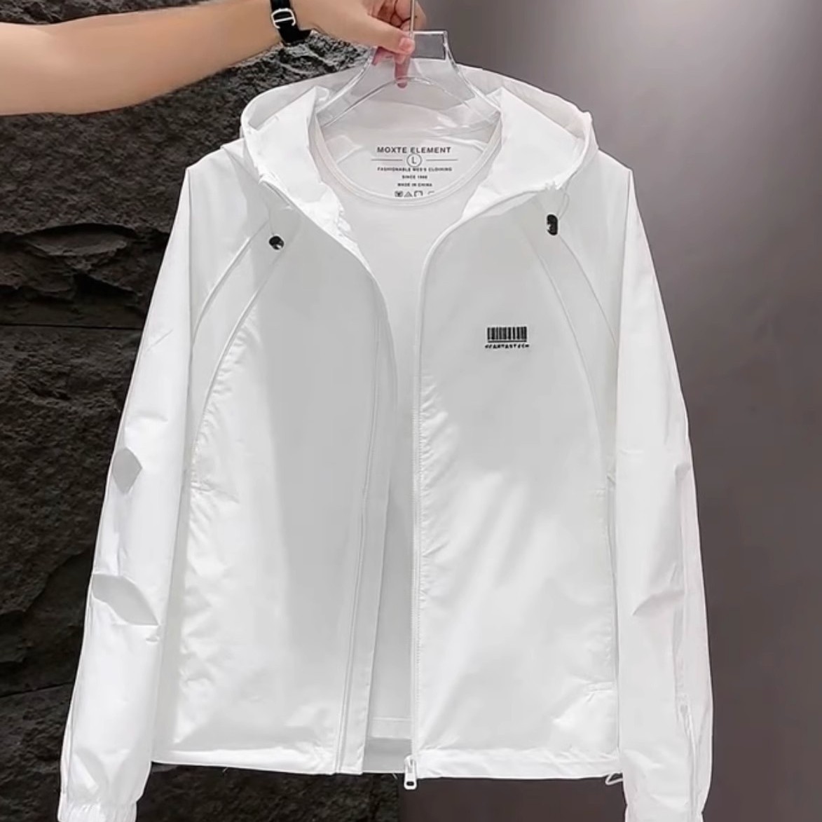 Cool guapo moda todo fósforo hombres casual cuello alto manga larga hermosa chaqueta juvenil suelta primavera y otoño chaqueta delgada hombres