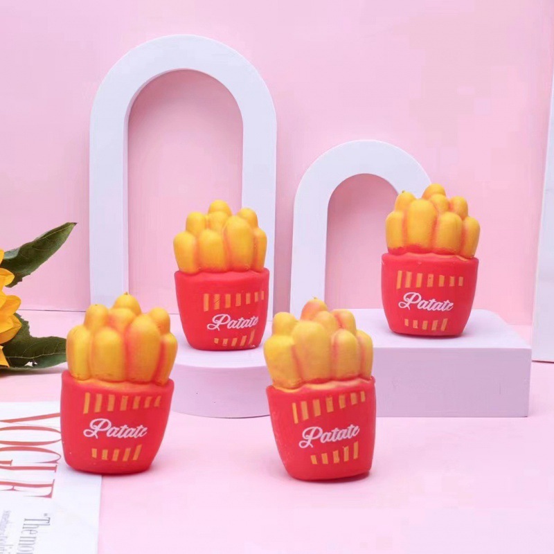 Decompression Cola French fries simulation food vent pinch music decompression hamburger bread TPR toy factory wholesale
