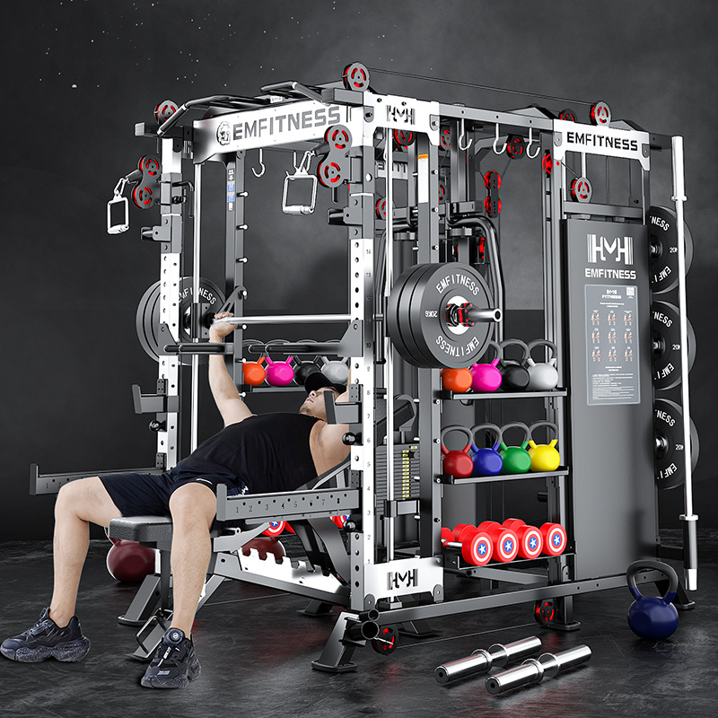 gimnasio comercial Smith Bird Squat push back pedal entrenador multifuncional integrado equipo de ejercicios domésticos