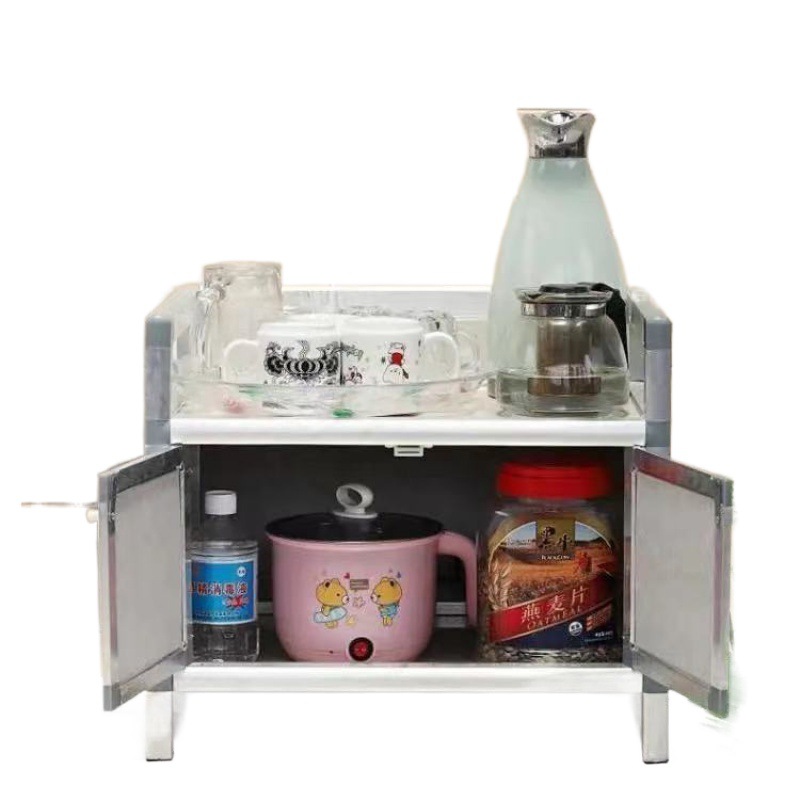 Armario de aleación de aluminio no oxidado, estufa simple para el hogar, armario de escritorio, armario de almacenamiento, armario de almacenamiento, fábrica de gabinetes laterales de cocina