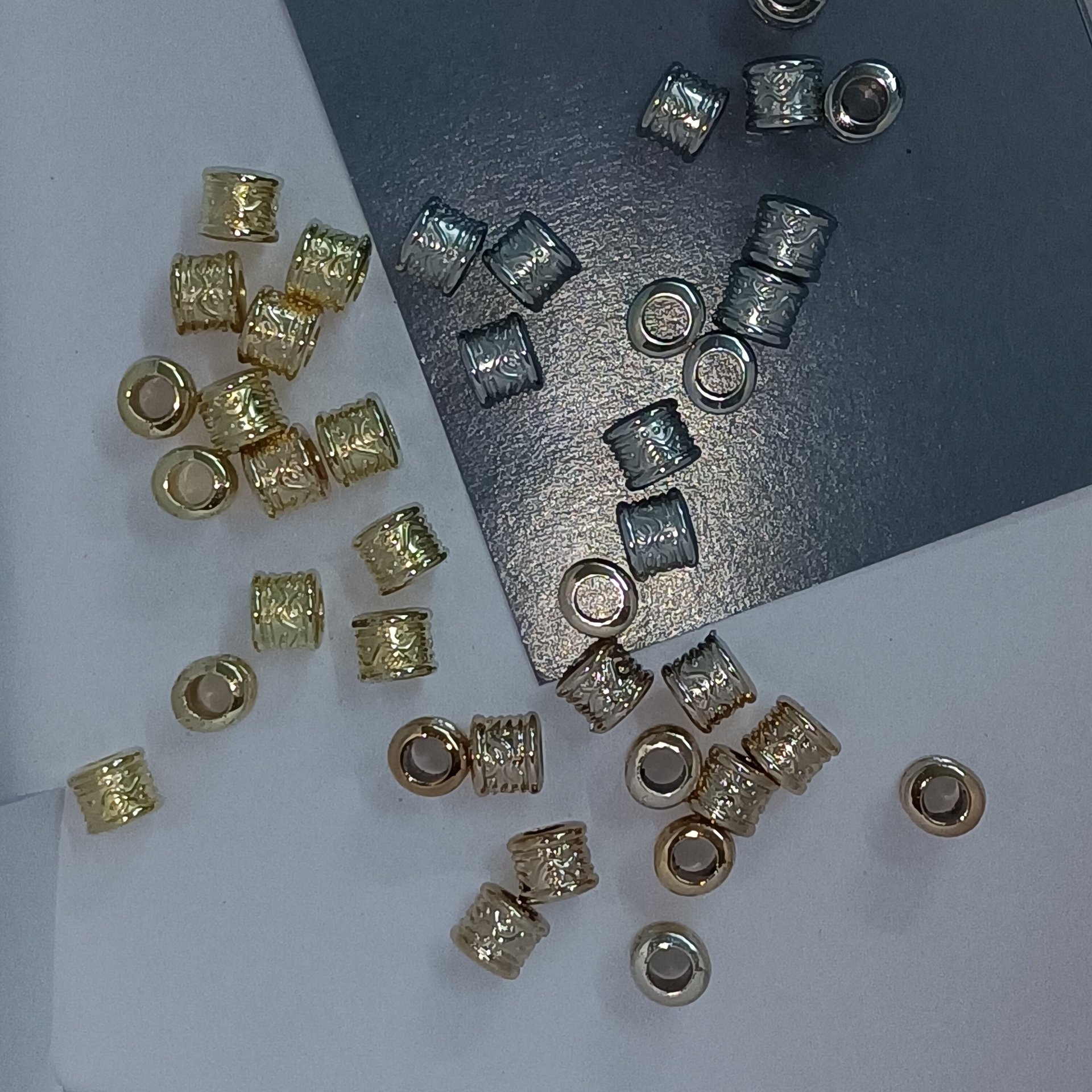 潘家多拉CCB大孔桶珠管珠隔珠手工DIY串珠手链配件白K kc uv珠750详情8