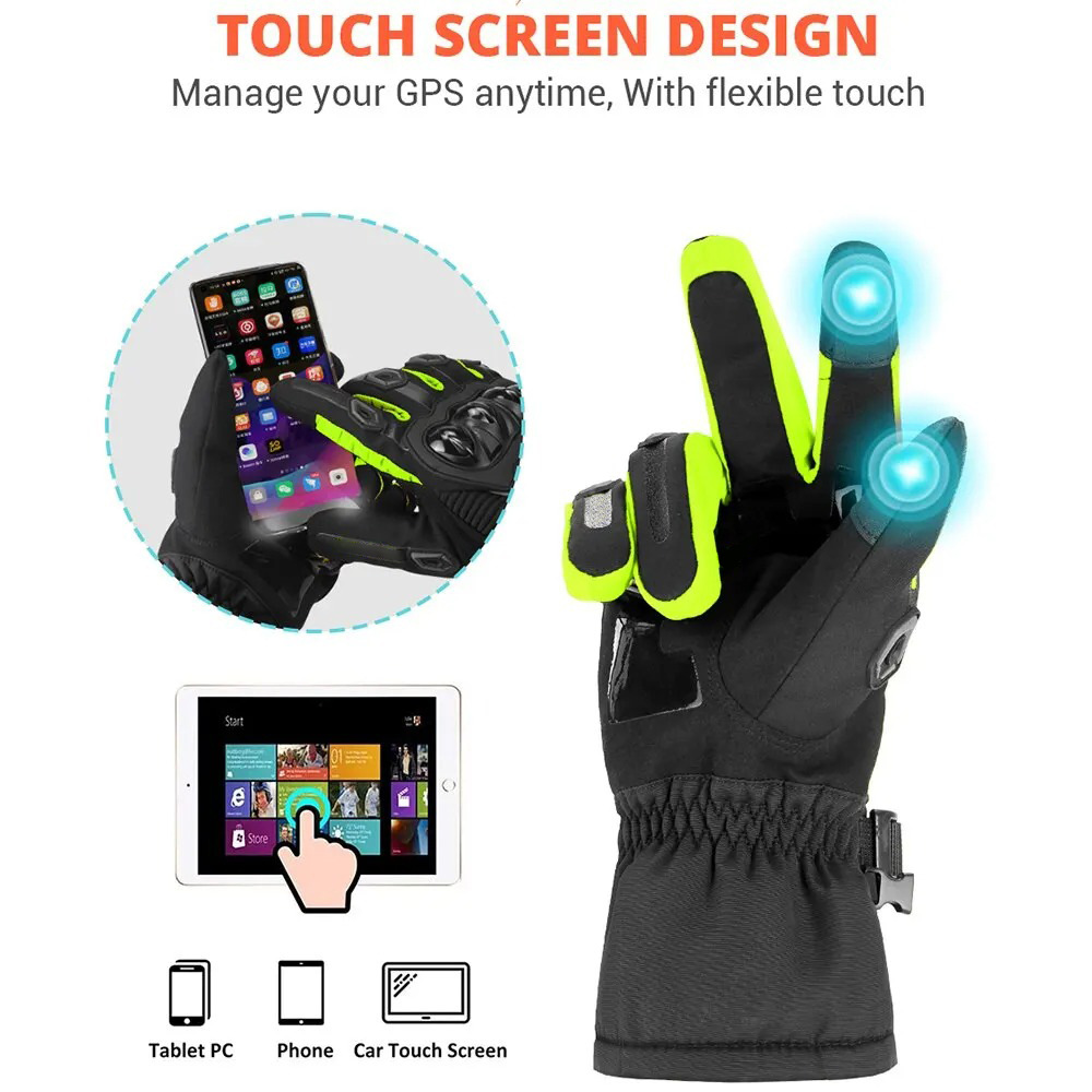 HEROBIKER ciclismo guantes de los hombres de invierno de la motocicleta pantalla táctil impermeable caliente motocicleta off-road al aire libre guantes de invierno